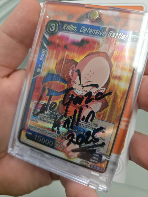 Krillin “Defensive Battler" BT20-037C – Foil – Signed by Lalo Garza